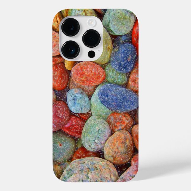 Pedras coloridas, seixos, rochas, iPhone / iPad ca (Verso)