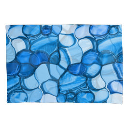 Pedras redondas em tons semelhantes ao azul real