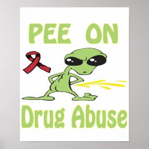 Pee Sobre Poster De Abuso De Drogas