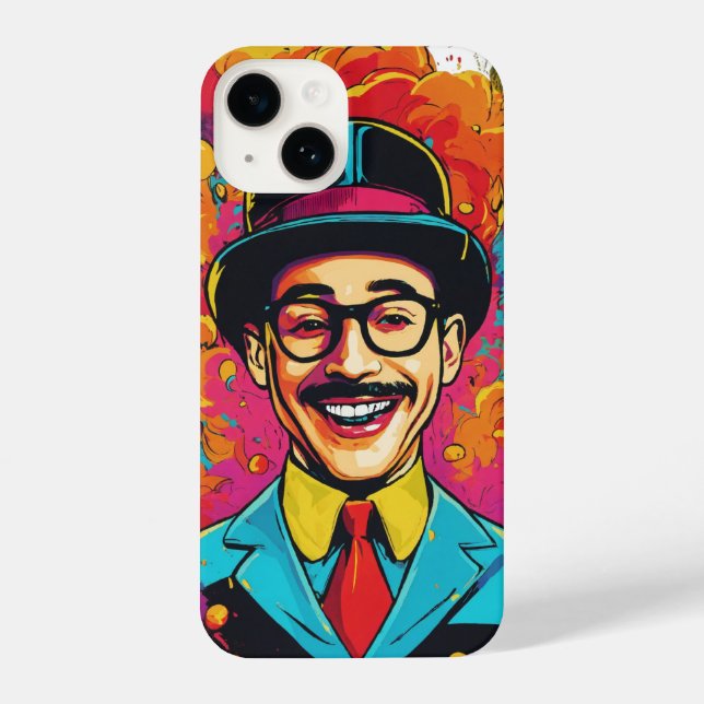 Pee Wee Herman iPhone 14 Caso de Ajustado Slim" (Verso)