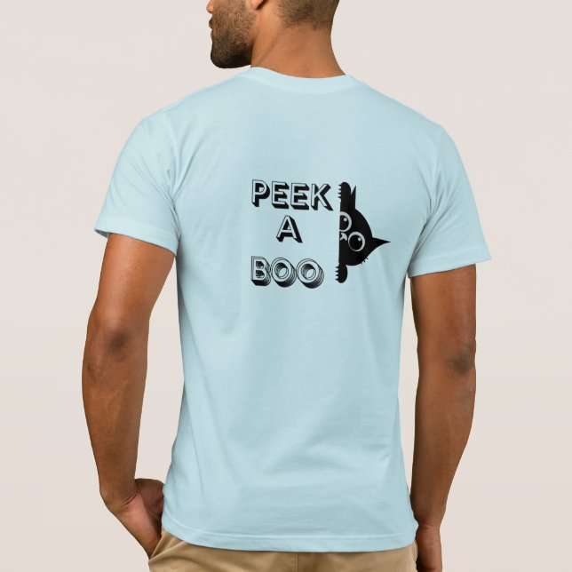 Peek-a-Boo Cat T-Shirt – Funny & Cute Kitty  (Verso)