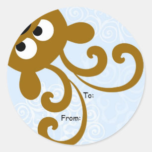 Peek a Boo Reindeer — Etiqueta de Natal Para: De: