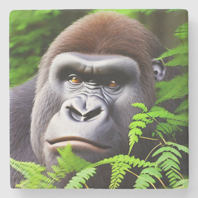 Peekaboo Gorilla, Porta copos de pedra (Frente)