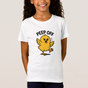 "Peep Off" - Engraçado T-Shirt Pintinho Zangado