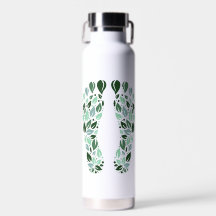 Pegada de Folha Verde Ecológica