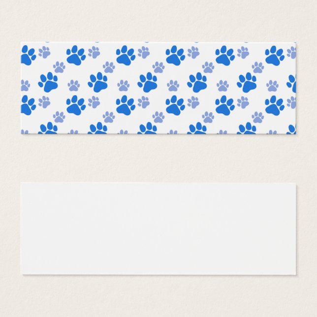 Pegada de Pata de Cachorro Azul Amante de Animais  (Frente & Verso)