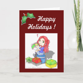 Pegada no doce cartão de saudação