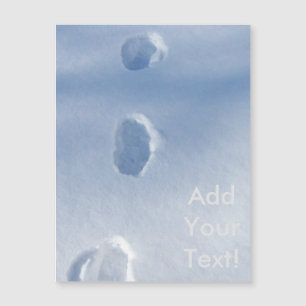 Pegadas do inverno na neve