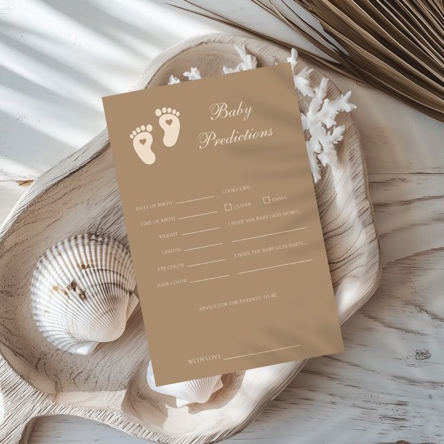 Pegadas Marrons Gênero Revelam Predições de Bebês (Criador carregado)