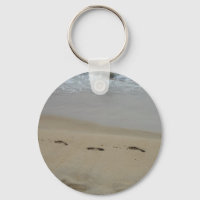 Pegadas na Chaveiro de areia