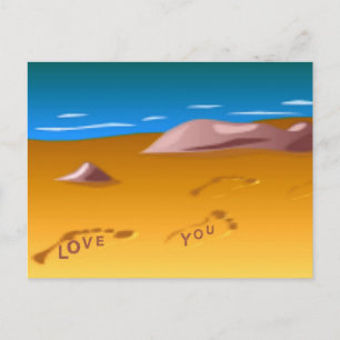 Pegadas no Cartão Postal Praia