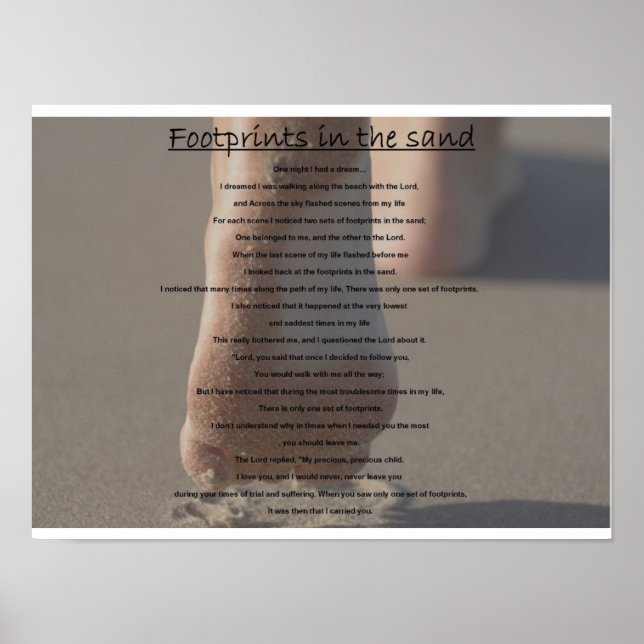 pegadas no poster de areia (Frente)