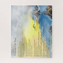 Pegadas no quebra-cabeça de areia