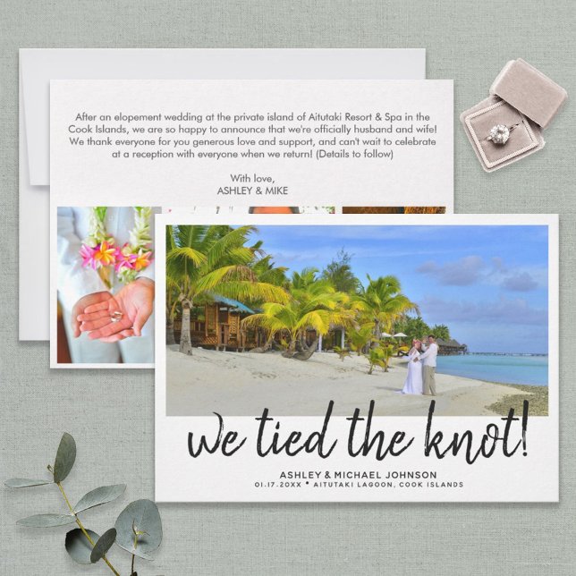 Pegamos o nó | 4 Anúncio de casamento de fotos (Criador carregado)