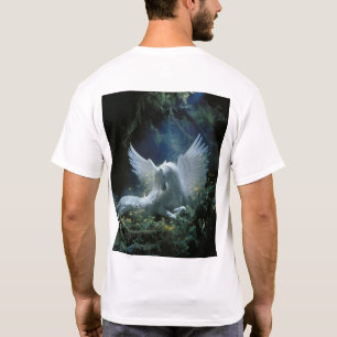 Pegasus majestoso em camiseta florestal entalada
