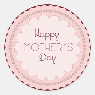Pegatina redonda "mother's day" etiqueta moderna