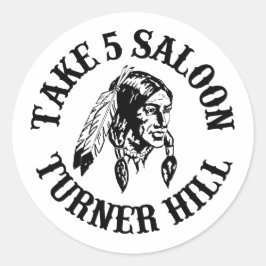 Pegue 5 adesivo redondo