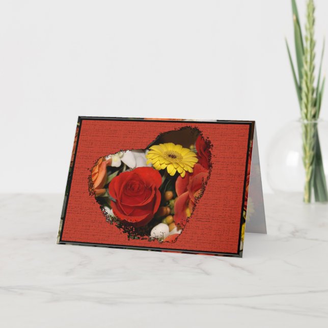 Pegue Bem O Coração Rose Bouquet Cortou Modelo (Frente)