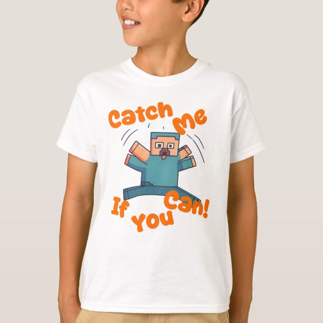 Pegue-me Se Você Puder – Camiseta de Arte de Pixel (Frente)