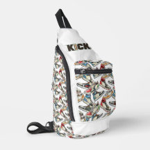 Pegue meus Chutes - Bolsa Sling de Sneaker Crossbo