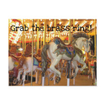 Pegue o cartão postal do toque de latão