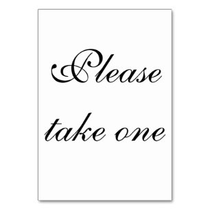 Pegue um Cartão de Mesa Obrigado