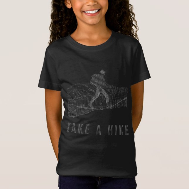 Pegue uma camiseta branca de caminhada (Frente)
