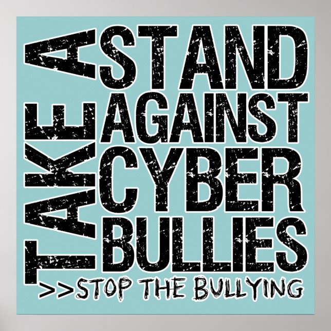 Pegue uma posição contra Cyber Bullies Poster (Frente)