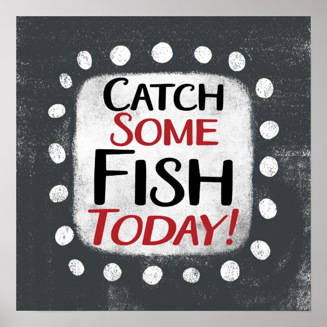 Peguem alguns peixes hoje, Poster Wall Art (Frente)