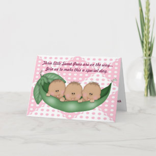 Peia Chá de fraldas Triplets em Convite Pod