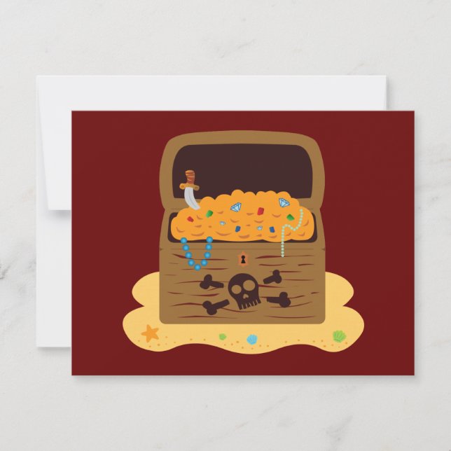 Peito do tesouro de pirata (Frente)