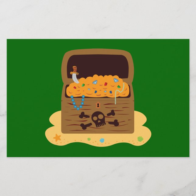 Peito do tesouro de pirata (Frente)