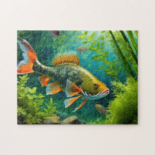 Peixe Art 1, Negrito e Belo Quebra-cabeça de serra