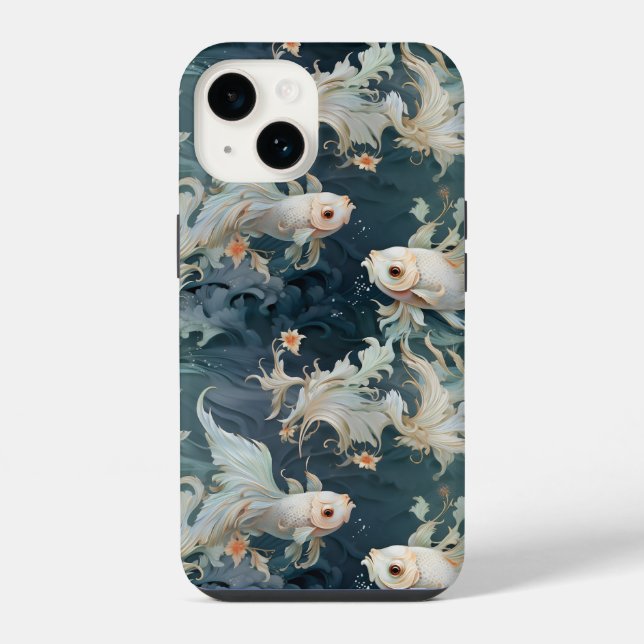 Peixe Betta Azul Branco (Verso)