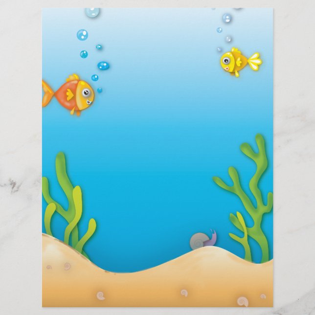 peixe-bolha fofo debaixo da água (Frente)