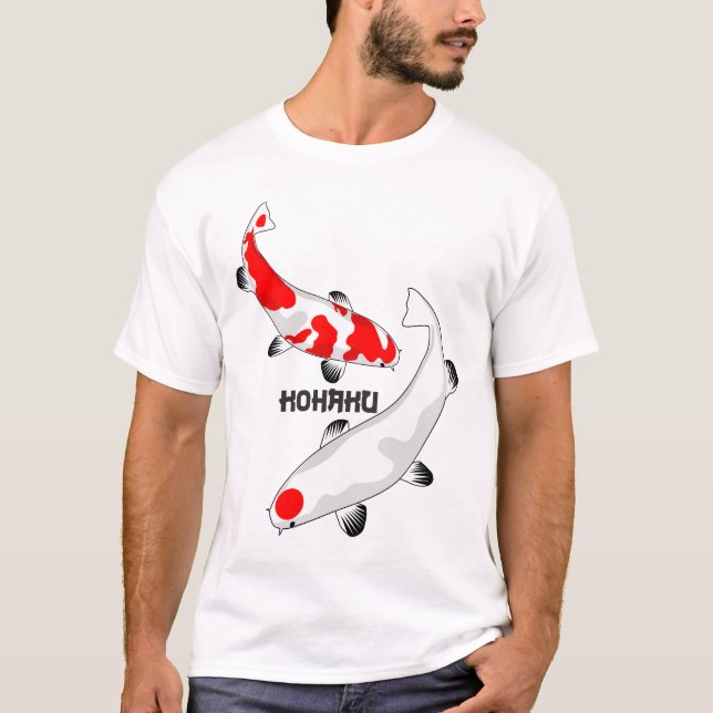 Peixe-carpa KOI - Nishikigoi KOHAKU 1 T-Shirt (Frente)