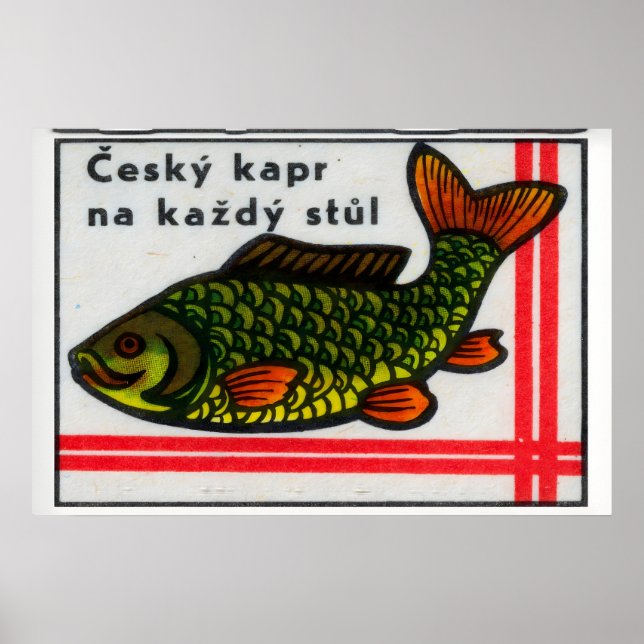 Peixe Carpa Verde - Impressão Caixa de Fósforos -  (Frente)