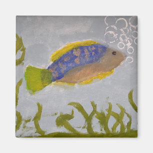 peixe com íman de pintura de bolhas
