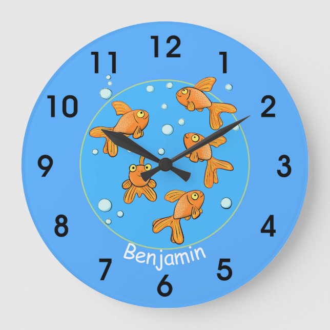 Peixe-dourado bonito com bolhas de relógio (Frente)