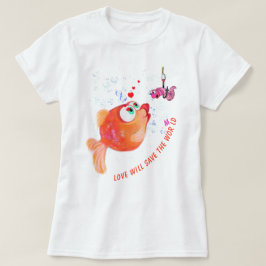 Peixe Engraçado e Camiseta de Verme - Texto Person