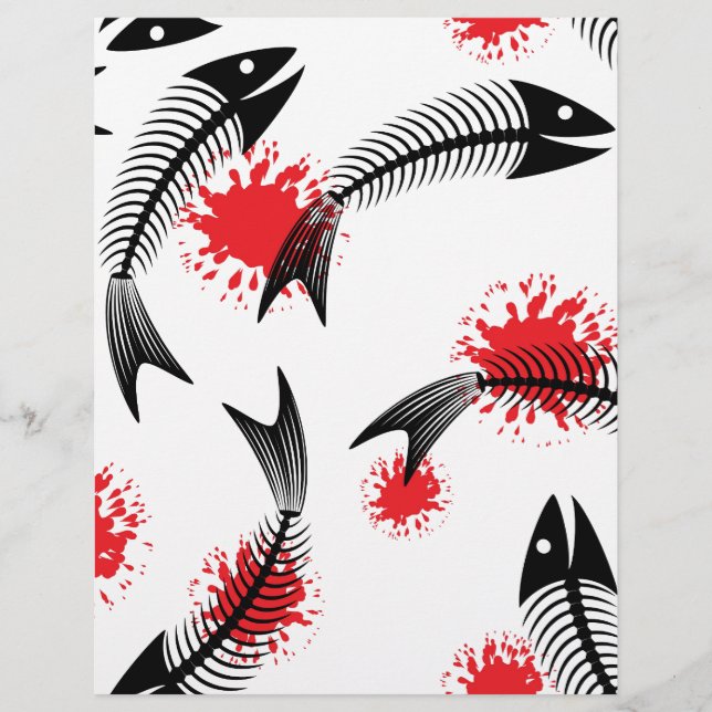 peixe-esqueleto de halloween (Frente)