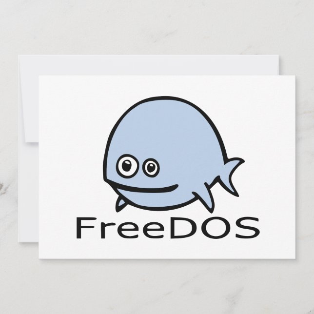 Peixe FreeDos - Azul com nome (Frente)