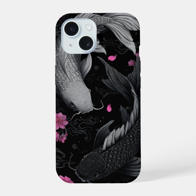 Peixe Koi Japonês Modo Escuro (Verso)