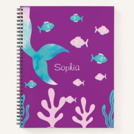 Peixe Sereia Sob a Escola de Meninas Roxas do Mar