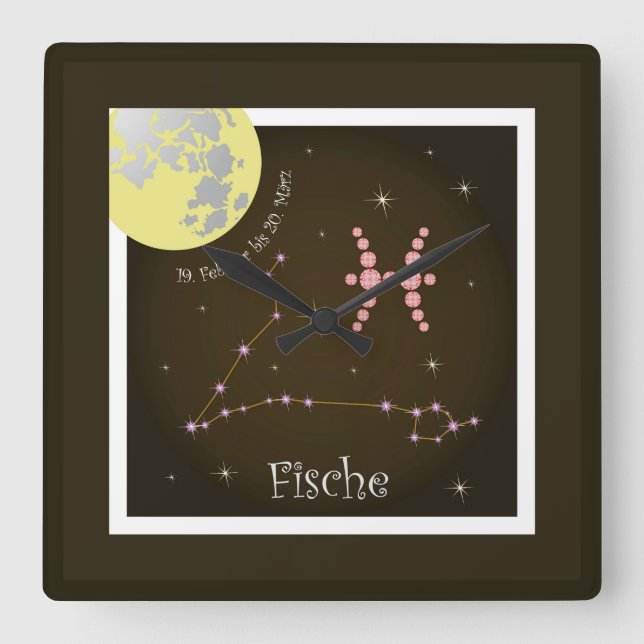 Peixes 19. fevereiro até 20. Março relógio (Frente)