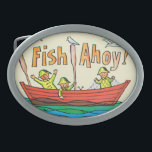 Peixes Ahoy!<br><div class="desc">Artista: Pescador feliz de Fred Orfe | que conta os peixes sobre o lado de um barco.</div>