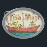 Peixes Ahoy!<br><div class="desc">Artista: Pescador feliz de Fred Orfe | que conta os peixes sobre o lado de um barco.</div>