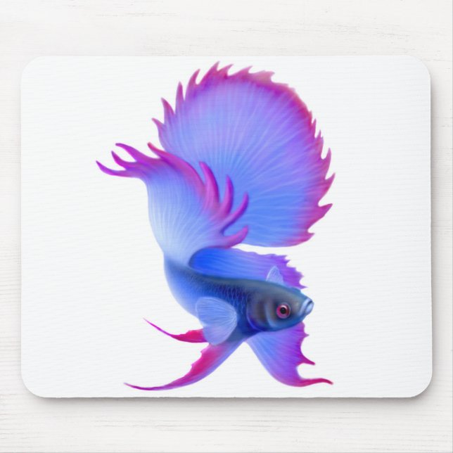 Peixes azuis grandes Mousepad de Betta (Frente)