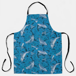 Peixes Azuis Vintage e Algas Marinhas: Art Nouveau