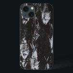 Peixes Brancos Fósseis em Fundo Preto<br><div class="desc">Esta imagem inspirada em fósseis é perfeita para a vossa coleção de peixes. Esta imagem é simples,  pois inclui apenas duas cores: preto e branco. Escolha esta impressão artística hoje mesmo no seu produto.</div>